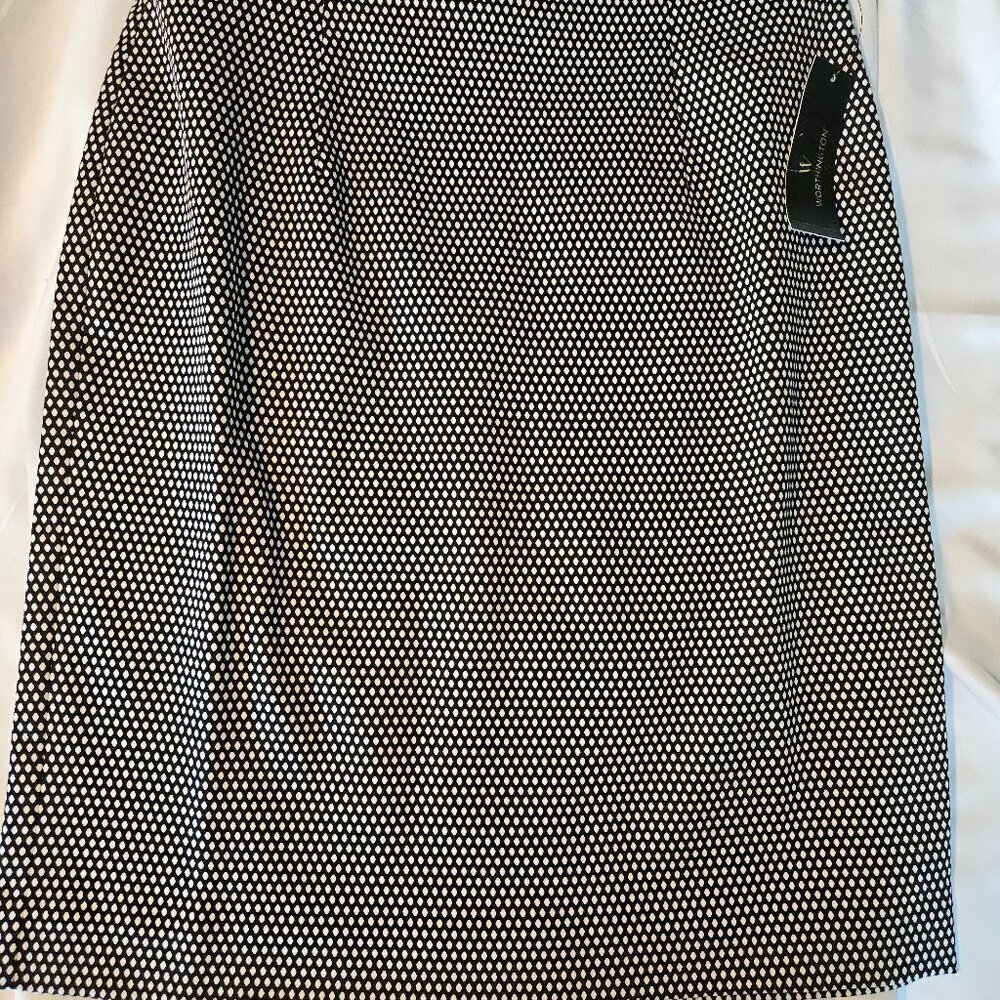 Worthington, black and white lattice, pencil skirt new with tags